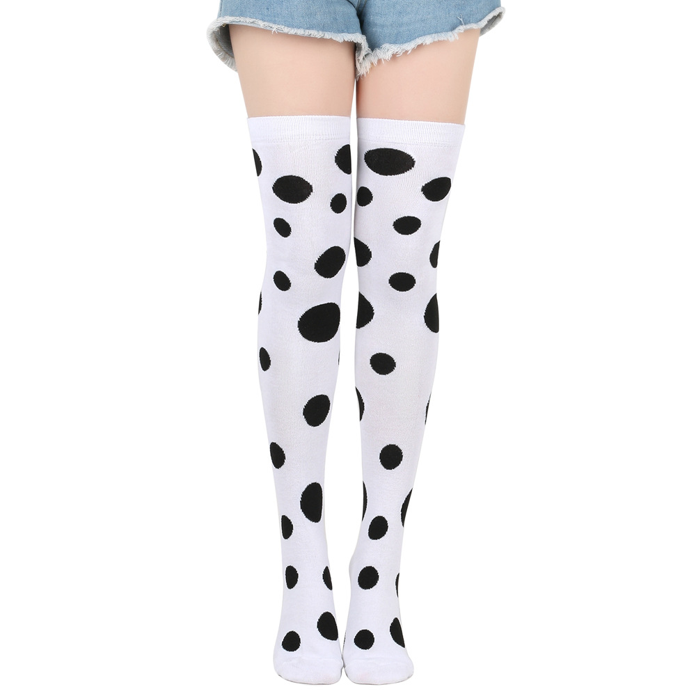 Womens Fashion Colorful Polka Dot Over-the-Knee Socks